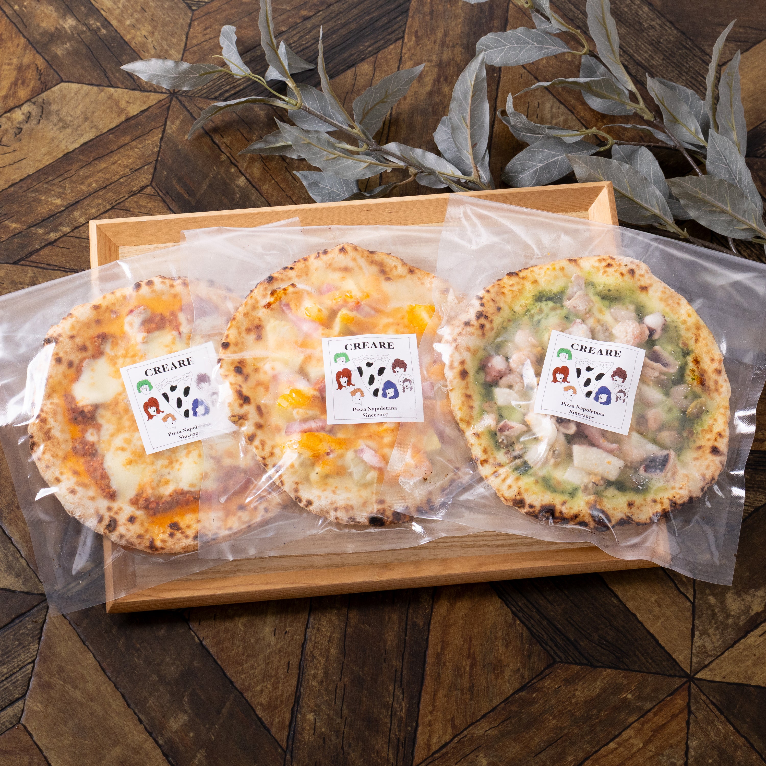 PIZZA CREARE 季節のおすすめ3枚セット 季節限定冷凍ピザ